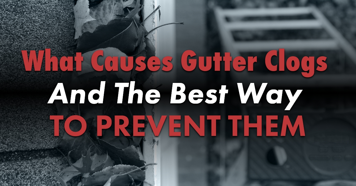 background image of leaf clogged gutters